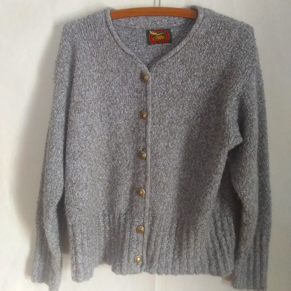 ALPS Apparel 100% Wool Button Cardigan Sweater